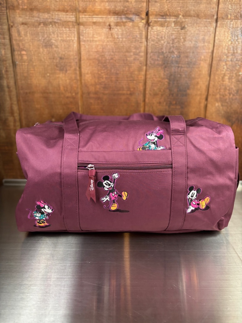 Vera Bradley Disney Minnie Mouse Maroon Duffel Bag